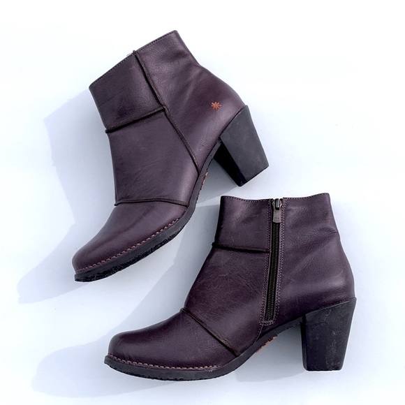 purple leather ankle boot The ART Co. - Picture 3 of 15